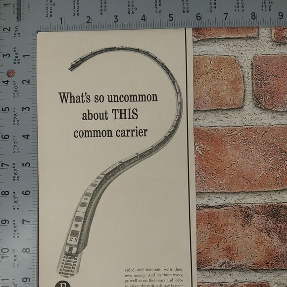 1950 Assoc of American Railroads Vtg Magazine Print Ad Train Question Mark Scene - Picture 5 of 7